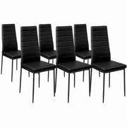 IDMarket - Set di 6 sedie da pranzo ROMANE nere