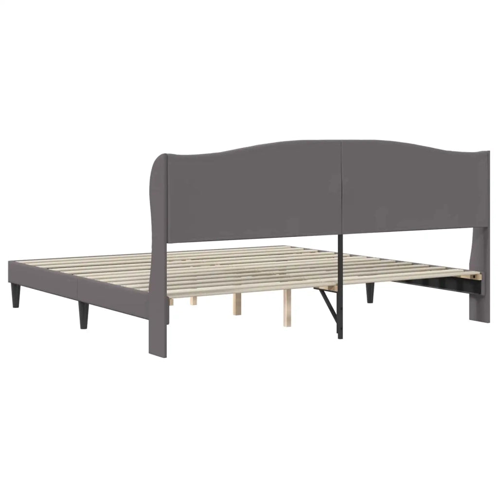 Struttura del letto con testiera Grigio 180 x 200 cm Similpelle 42027861
