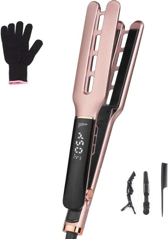 Stijltang Professionale platta extra larga smalto ceramico display digitale spegnimento automatico 140 °C - 230 °C