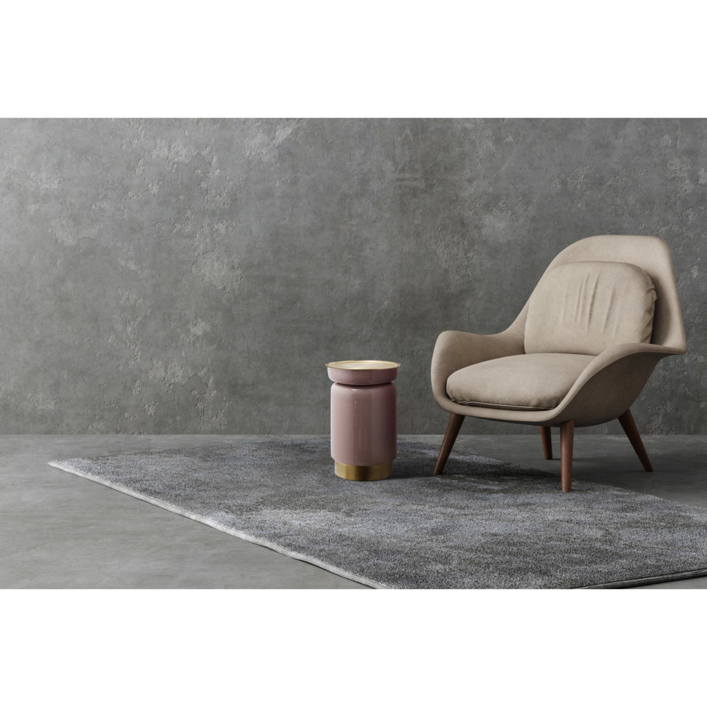 Tavolino Art Deco 175 in metallo rosa antico e oro