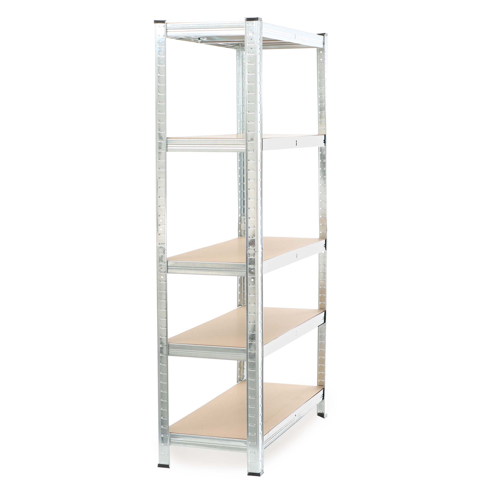 Scaffale per carichi pesanti zincato 180x90x40cm 875 kg Sistema a incastro Acciaio 5 ripiani