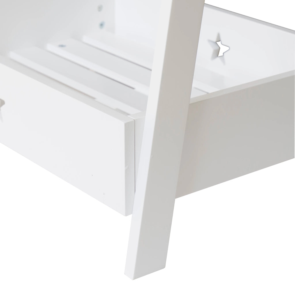 Stand Appendiabiti 'Laxe' per Cameretta a Misura di Bimbi - Bianco/Naturale [en.casa]
