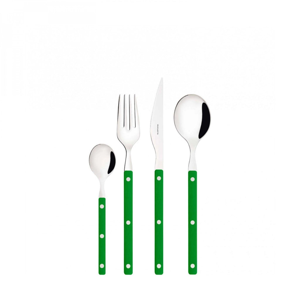 ALLEGRA, Posate Set 24 Pz, Scatola Finestra, Casa Bugatti Colore: Verde foliage