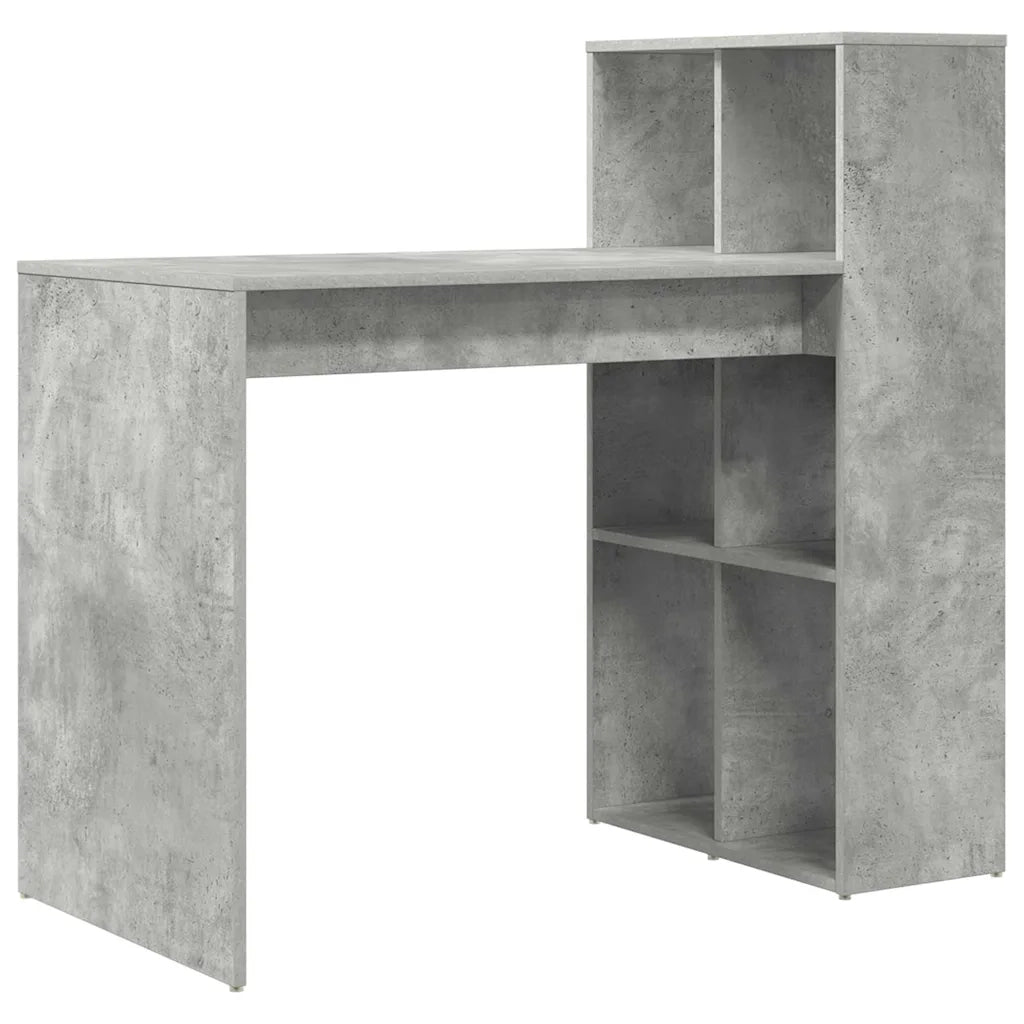 Scrivania | Tavolo da Ufficio Grigio cemento 108 x 55 x 103.5 cm Legno multistrato