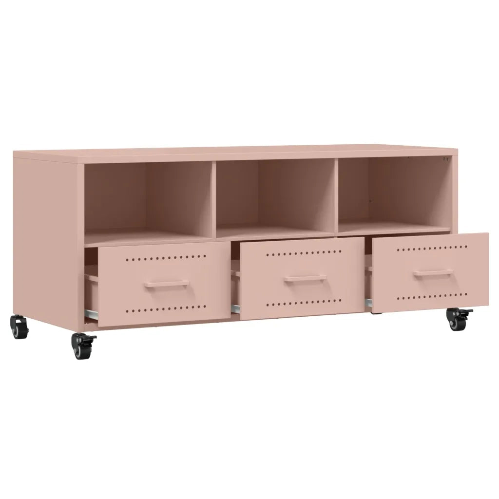 Mobile TV Rosa 100,5x39x43,5 cm in Acciaio