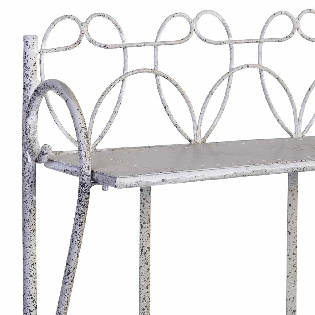 Espositore in metallo con 2 ripiani grigio 90,81x36,83x158,12h cm