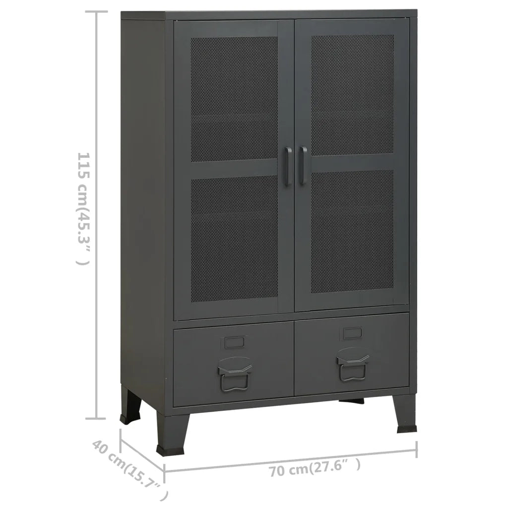 Classificatore Industriale Antracite 70x40x115 cm in Metallo cod mxl 50408