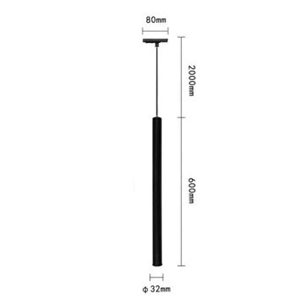 Trade Shop - Lampada Led A Sospensione 3w Cilindro Per Binario Track Monofase Proiettore Lp-79 -