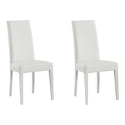 Set 2 sedie moderne legno ecopelle imbottita bianco (577) - Mobili 2G