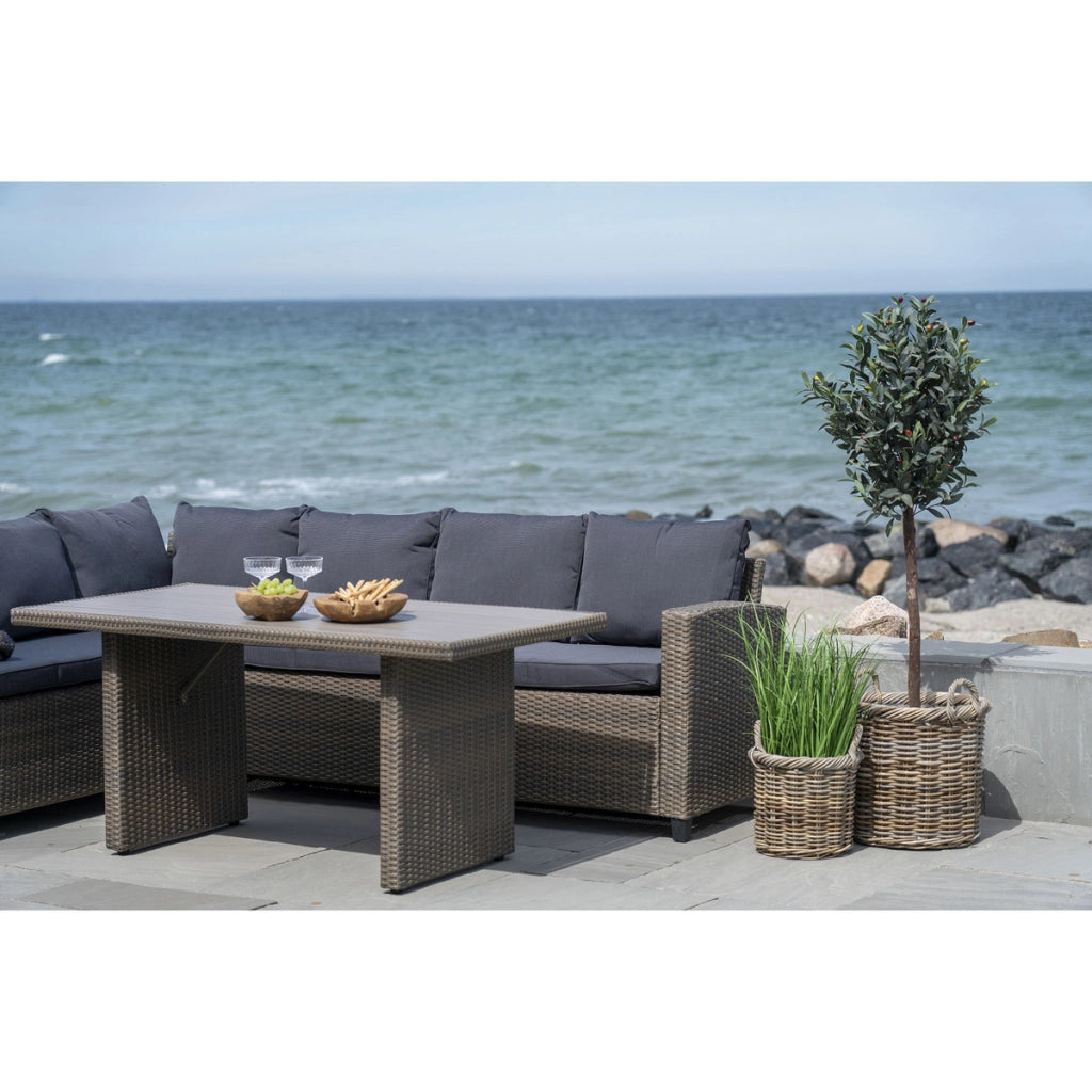 Set di 2 Cesti Portaoggetti Gili, Marrone, Rattan, 40x40x48 cm