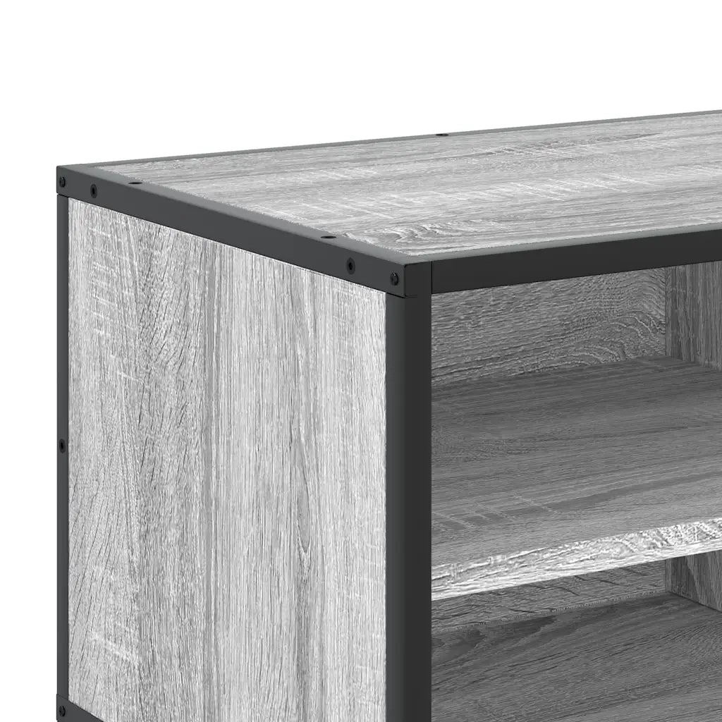 Mobile TV Grigio Sonoma 80x34,5x40 cm Legno Multistrato Metallo 848822