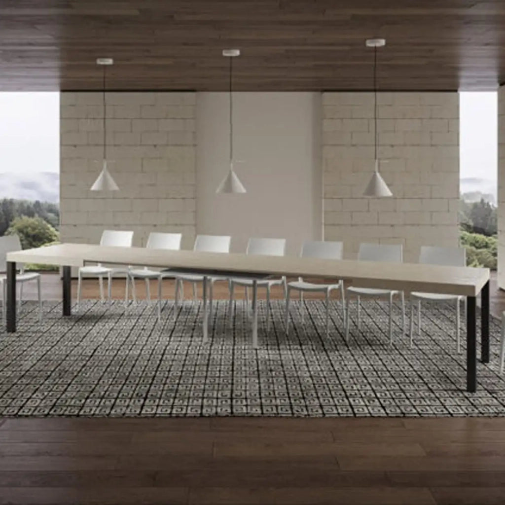 Tavolo allungabile 200/460x90 cm Everyday cashmere gambe antracite