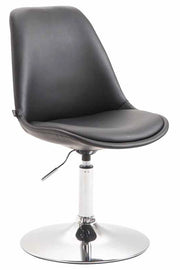 Sedia da pranzo MAVERICK in similpelle nero,cromo