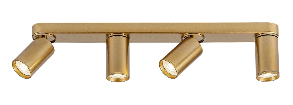 Plafoniera oro a barra 4 spot orientabili GU10 Rabalux