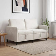 Divano con Storage Crema 152 x 78 x 87 cm Poliestere 42036941