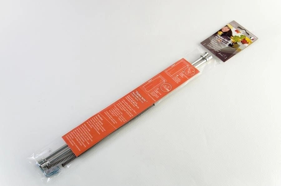 Coppia Bacchetta bastoni per tende allungabile da 60 a 110 cm Argento