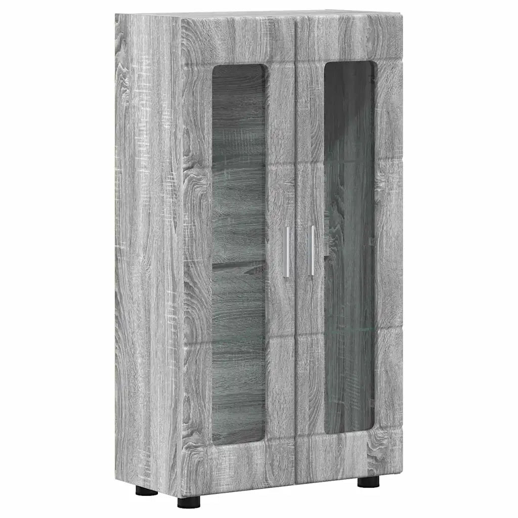 Set mobile TV con porta FLORIN Grigio Sonoma Legno multistrato