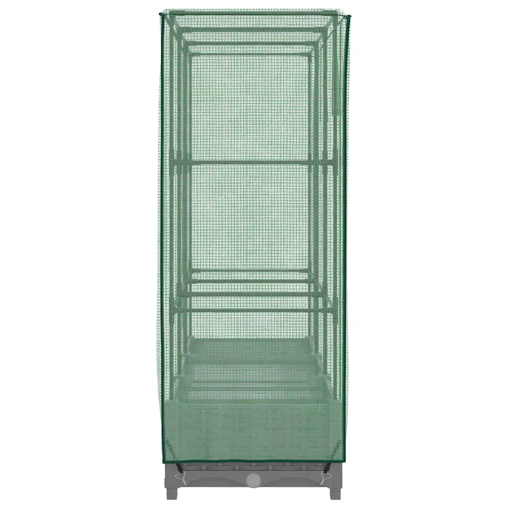 vidaXL Letto Rialzato con Copertura Serra Effetto Rattan 120x40x123 cm