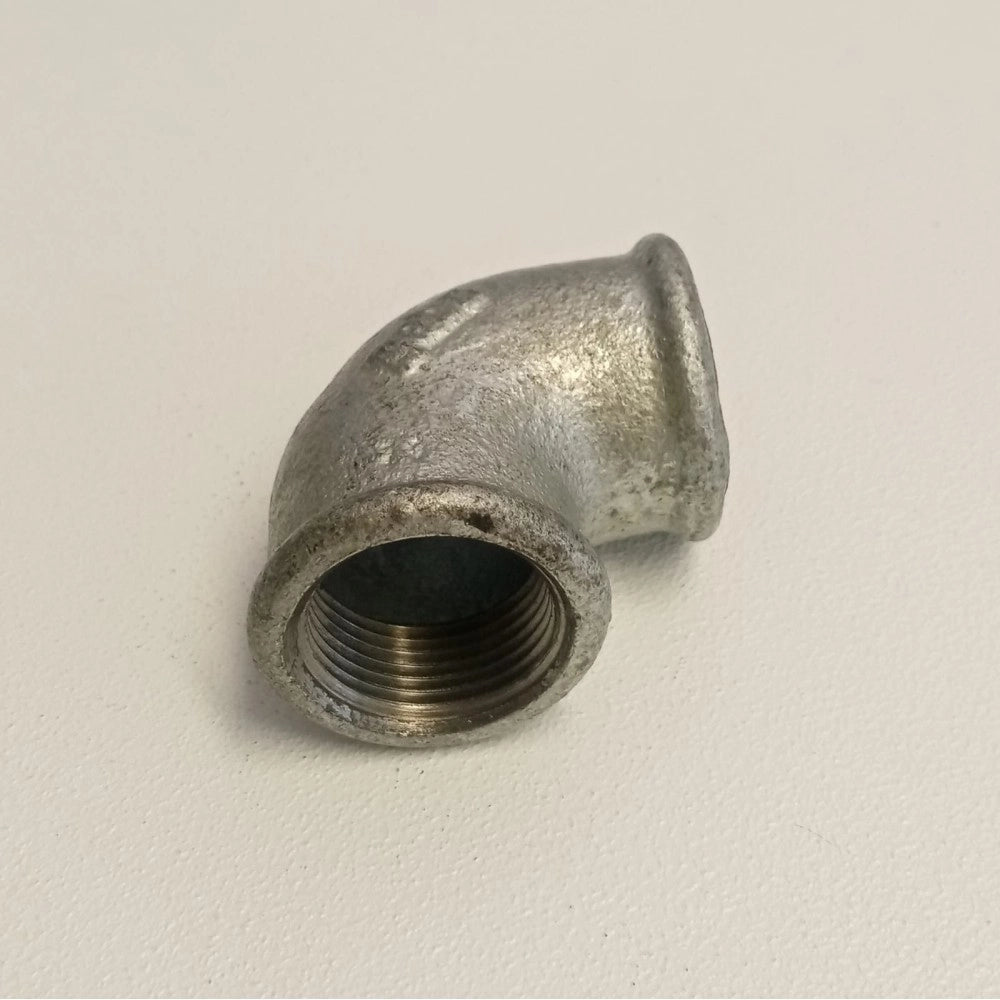 Raccordo ff 1''+1/2'' gomito zincato curva di ghisa malleabile