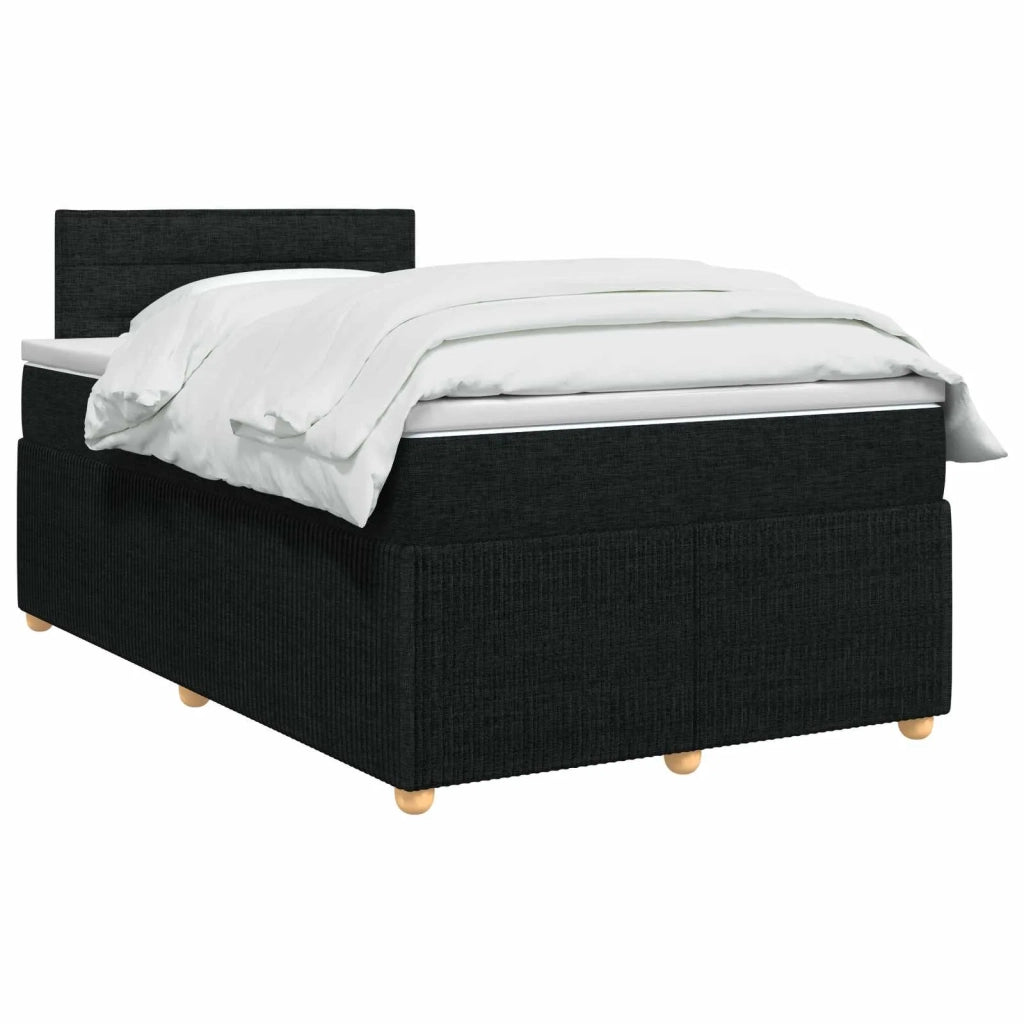 Letto box spring con materasso Nero 120 x 190 cm Tessuto 3451414