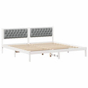 Letto matrimoniale | Letto per adulti | Struttura del letto Grigio chiaro 200 x 200 cm Pino massello