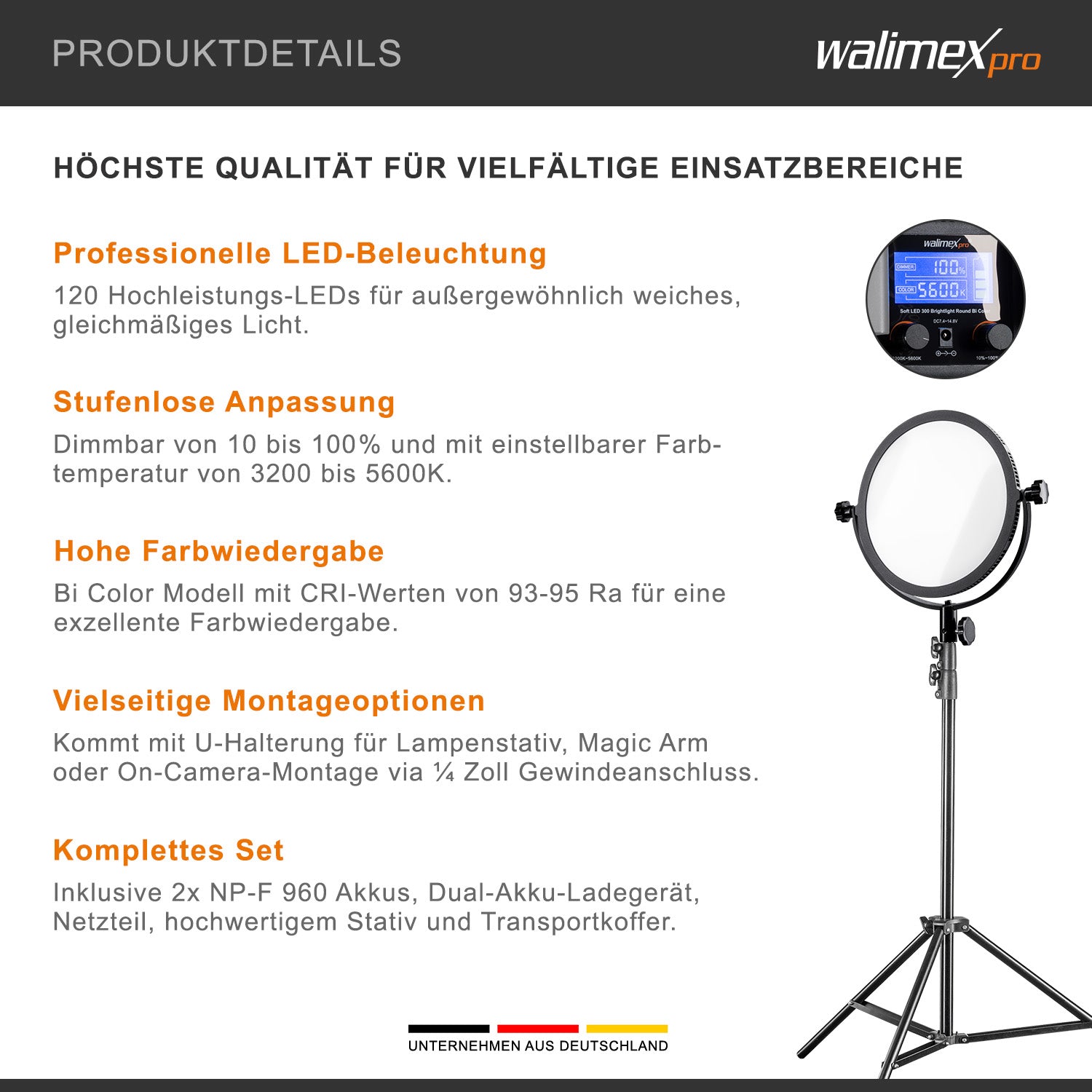 Soft LED 300 Round Bi Colour Set2