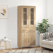 Credenza Rovere Sonoma 69,5x34x180 cm in Legno Multistrato 3198524
