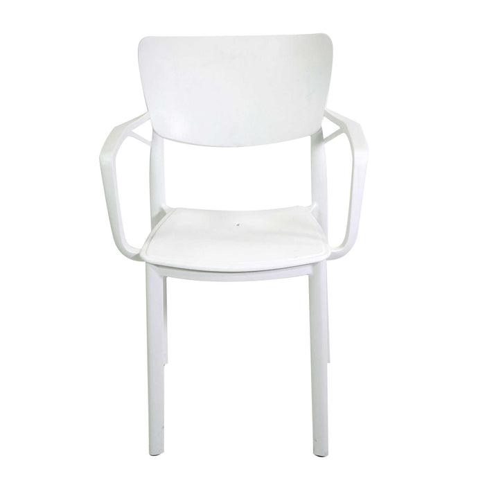 Sedia da Giardino 54,5x53xh84 cm in Polipropilene Damla Bianco