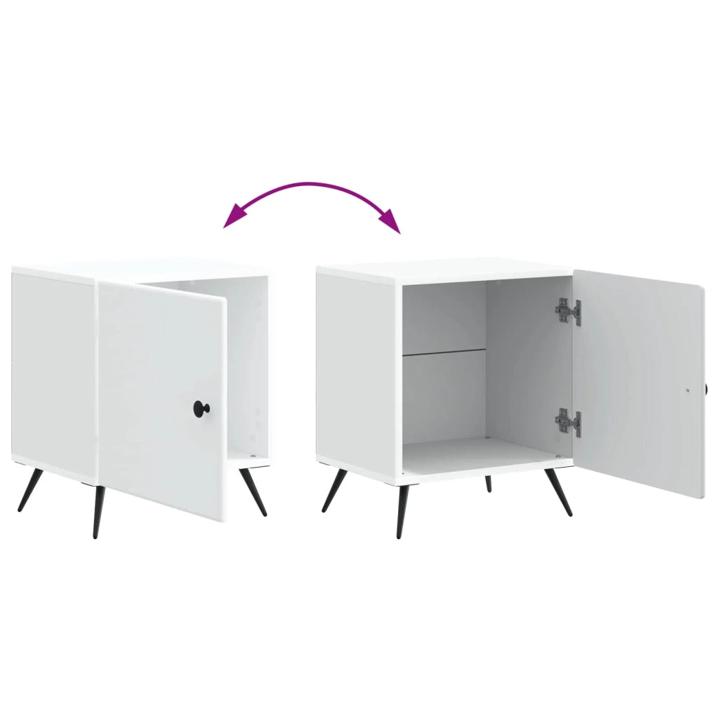 Armadio da Notte 2 pcs Bianco 43 x 34,5 x 50 cm