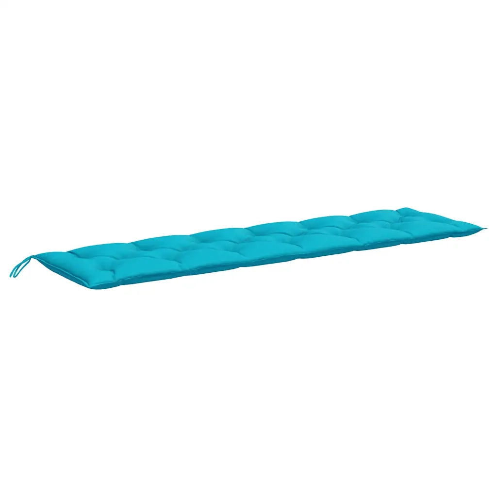 Cuscini per Panca da Giardino 2 pz-Set di 2 Cuscini per panchina da esterno Turchese 200x50x7 cm Tessuto