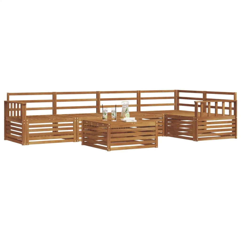 Set di divani da esterno 6 pcs Naturale