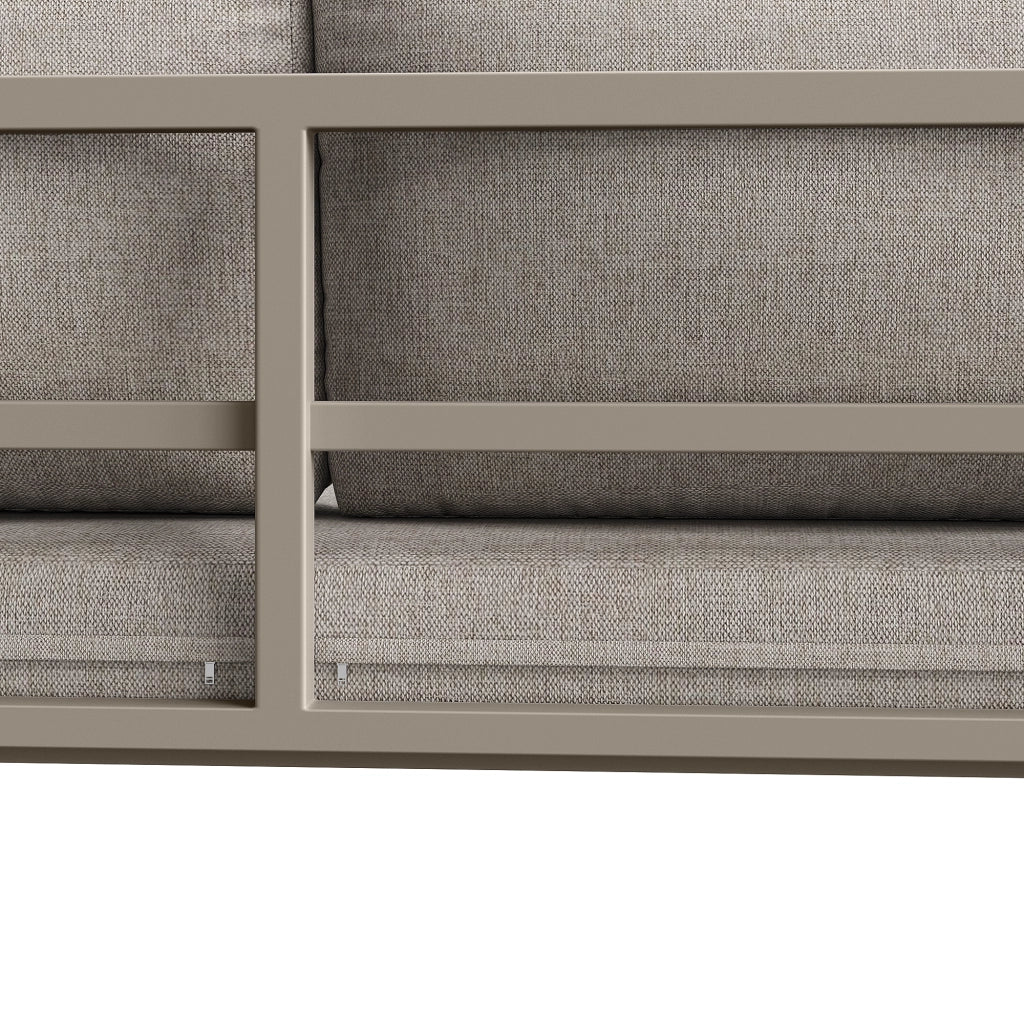 Set giardino rattan 6-7 persone: Divanooo angolare; ferro zincato; piedini regolabili; cuscini inclusi; beige