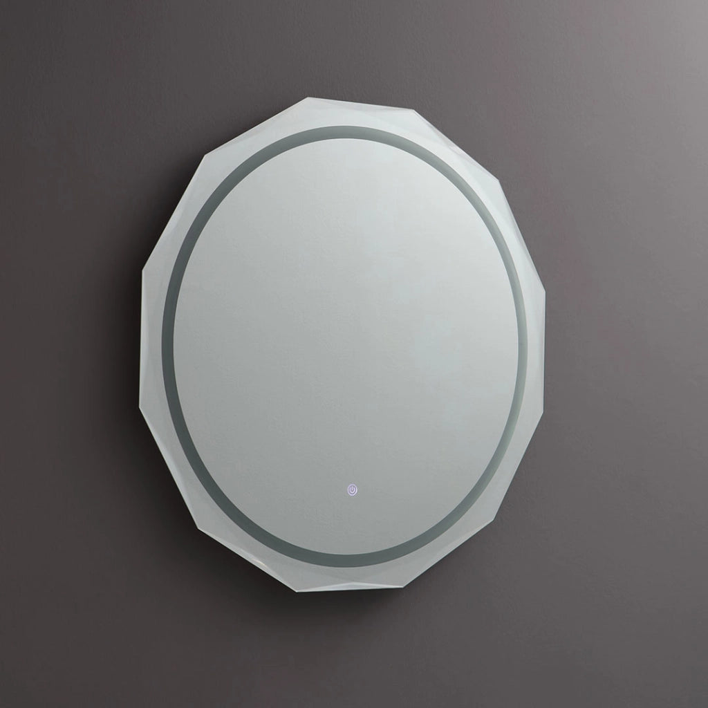 Specchio rotondo sfaccettato 75cm
