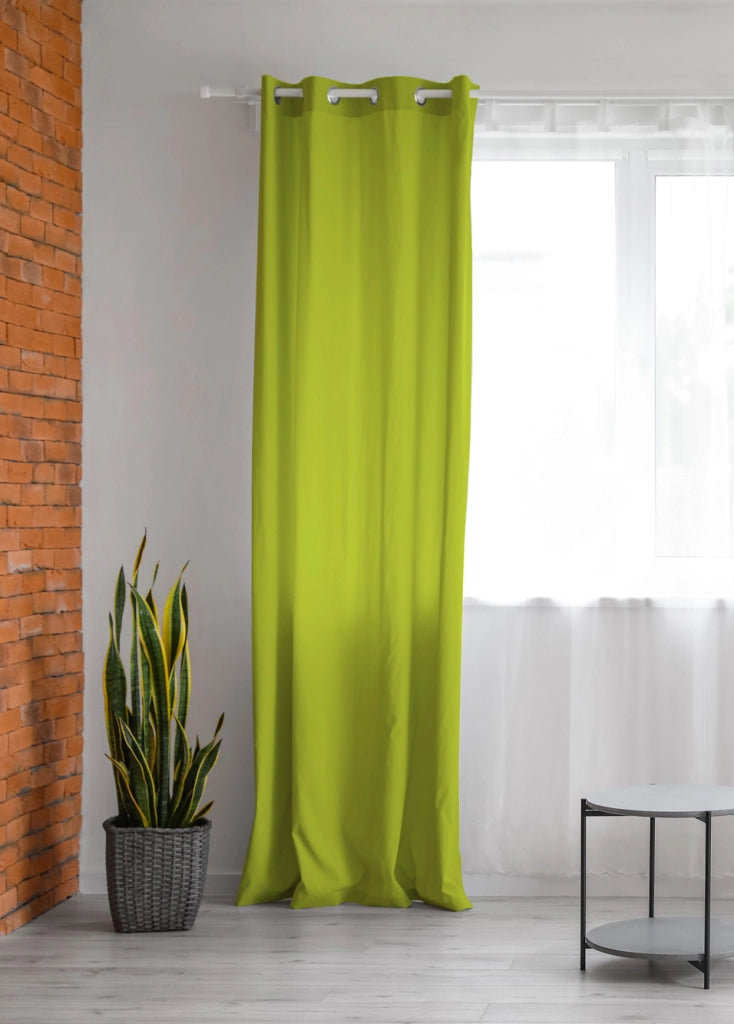 Tenda Semioscurante 140 x 290 Cm Moderne Con Occhielli  Verde - 2 Tende