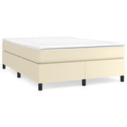 Letto matrimoniale | Letto per adulti | Struttura Letto a Rete a Molle Crema 140x190 cm in Similpelle