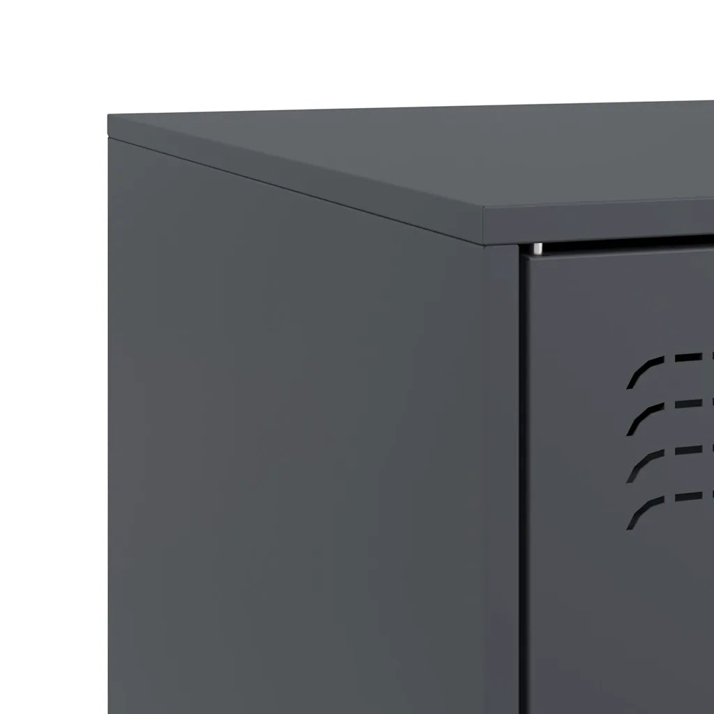 Mobile Porta TV Antracite 99x39x44 cm in Acciaio 841687