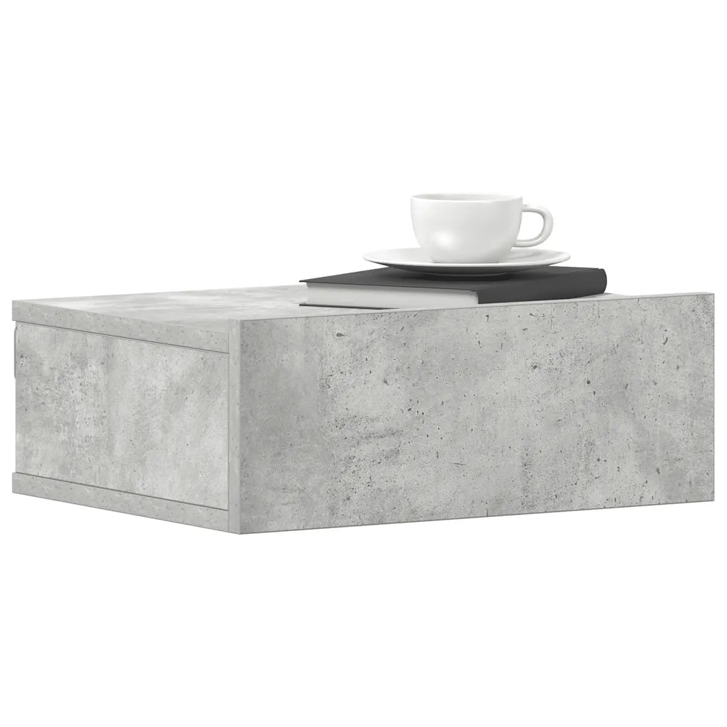 Comodini Pensili 2 pz Grigio Cemento 40x30x15 cm in Truciolato cod mxl 31250