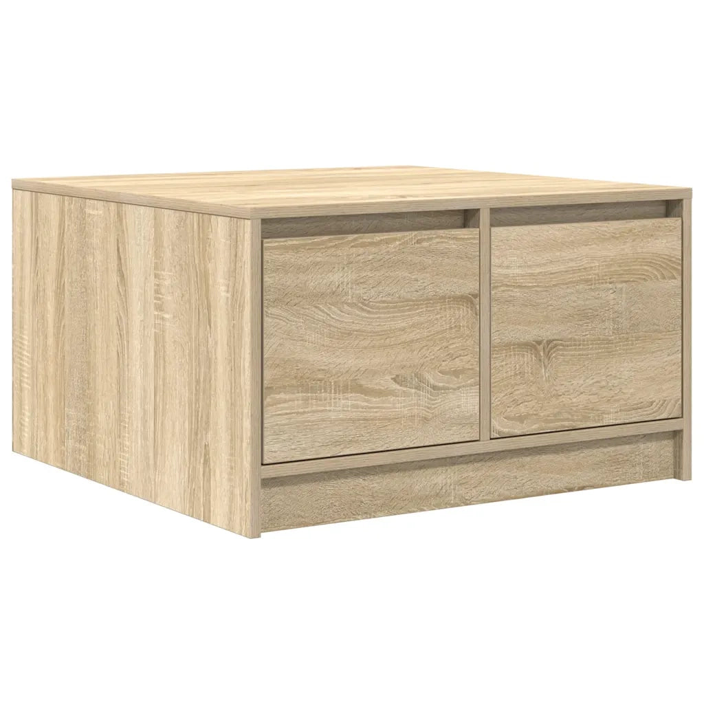 Tavolino da Salotto con Cassetti Rovere Sonoma 70,5x70x40 cm