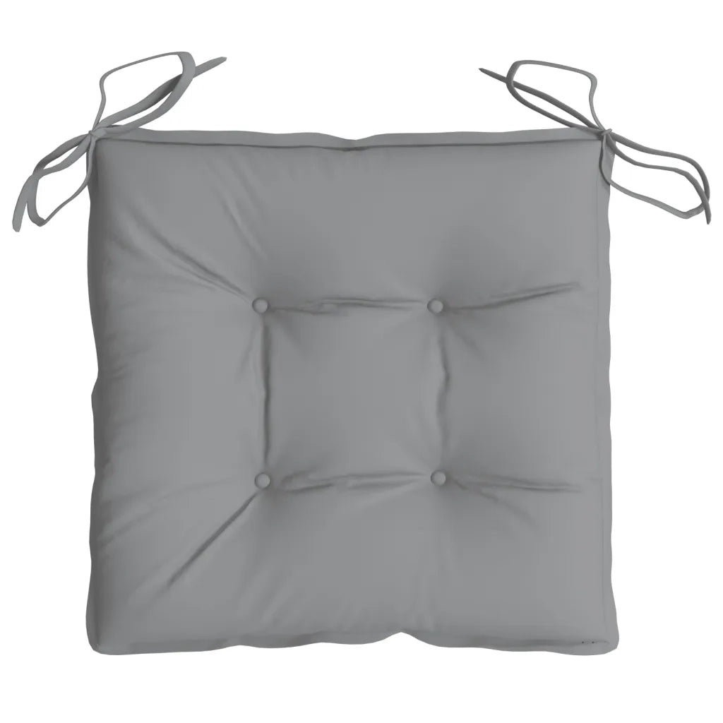 Cuscini per Sedia 4 pz Grigi 40x40x7 cm in Tessuto Oxford