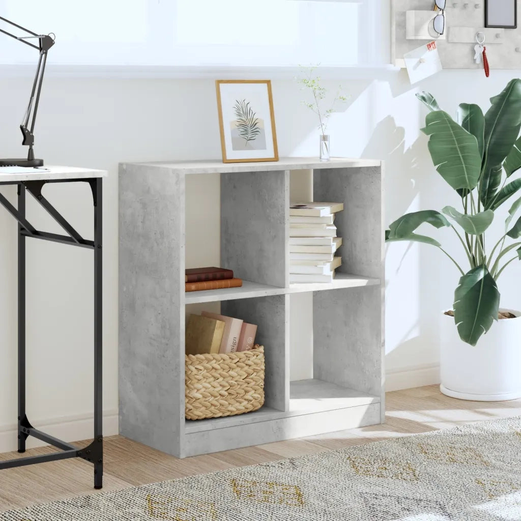 Libreria Grigio Cemento 68,5x32x75 cm in Legno Multistrato 852810