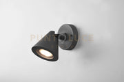 KAVERI APPLIQUE DA ESTERNO CONO FUSIONE ALLUMINIO ANTRACITE H. 11CM IP44 1 LUCE ATTACCO GU10
