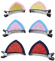 Clip per capelli con decorazioni a forma di gatto - 6 pezzi - Clip metalliche - Materiale glitter - Sicuro e duraturo - Adatto per matrimoni - Accessorio per capelli