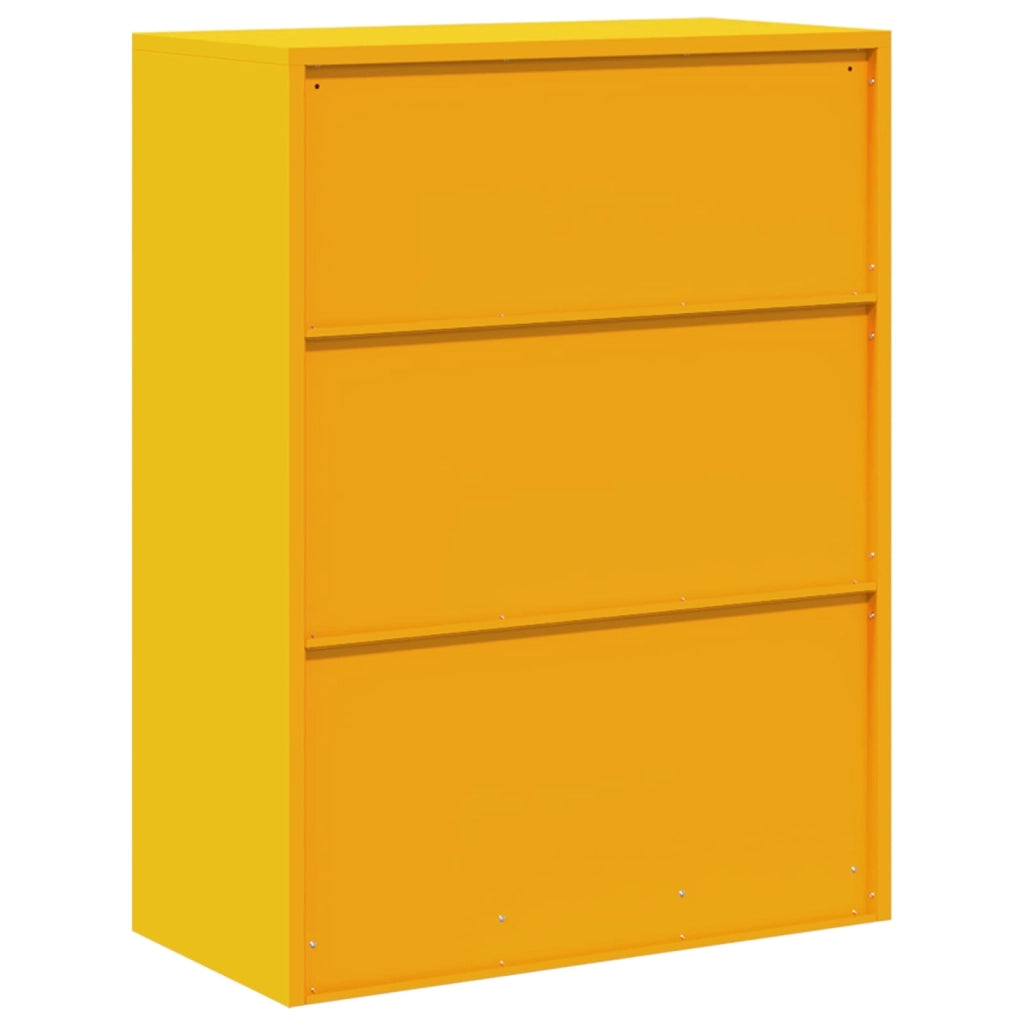 Armadio Giallo senape 80 x 40 x 105 cm Acciaio