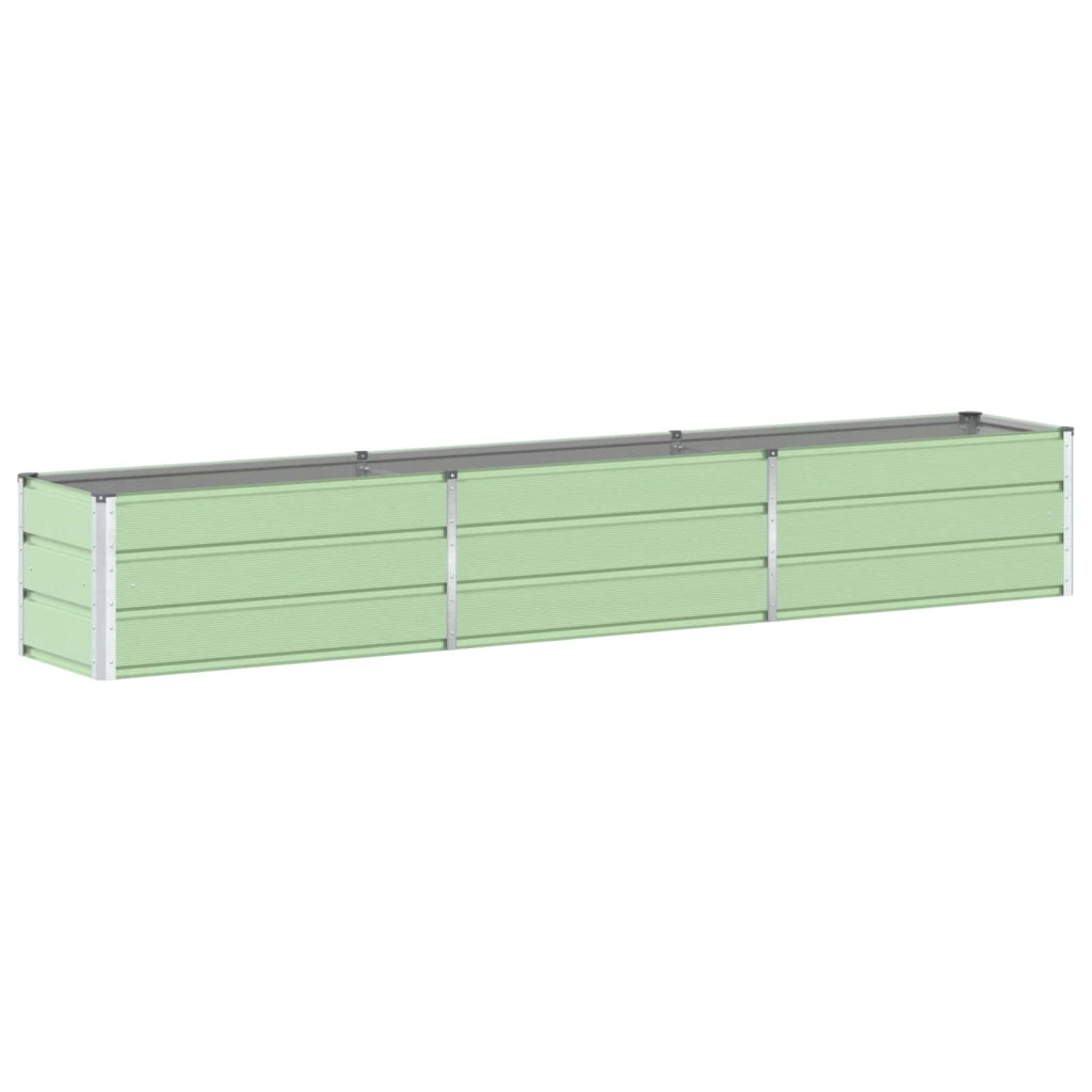 Fioriera da esterno dal design industriale moderno 480 x 50 x 45 cm in acciaio zincato verde pastello 02_0059279