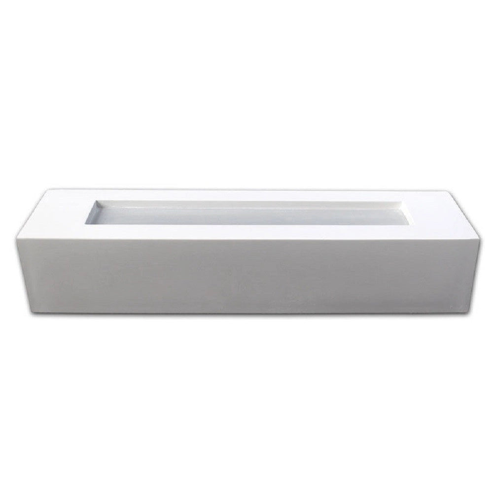 Trade Shop - Applique Parete In Gesso Rettangolare Doppia Emissione E14 Verniciabile Ip20 E06 -