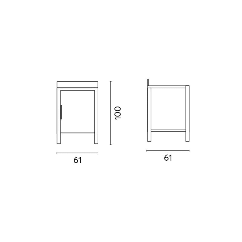Modulo Cucina Ad Ante Da 60 X 60 Antracite Moia