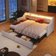 Letto giorno funzionale in lino 90x200 cm