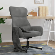 Sedia Relax Grigio Scuro in Velluto cod mxl 14535