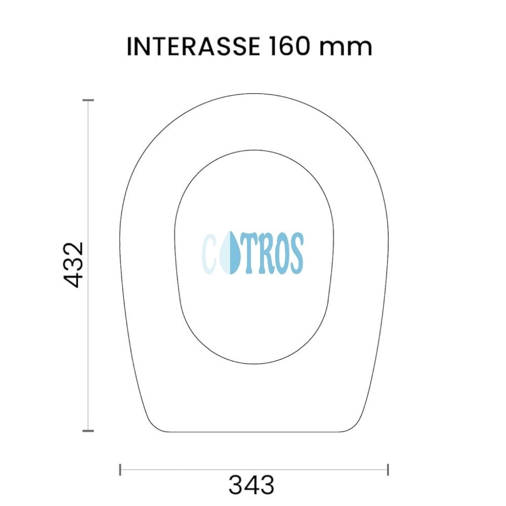 Copriwater universale liuto in legno bianco elegante