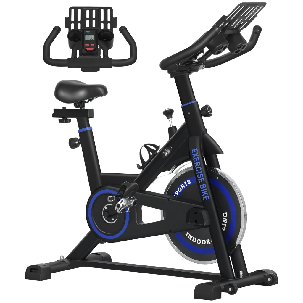 Bicicletta Statica ¨C zephmum ¨C Blu, Resistenza Regolabile, Volano 8 kg, LCD